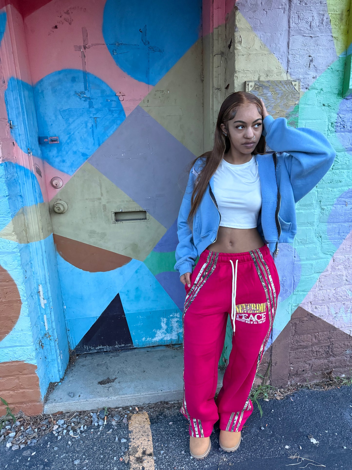 Peace SweatPants (Pink)